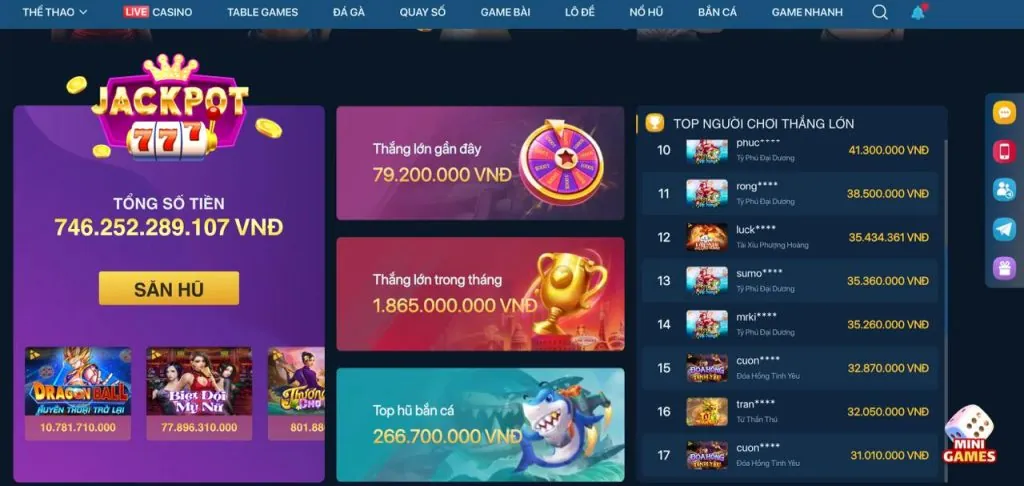 Nổ Hũ Đổi Thưởng DG Casino